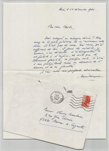 Alain Bosquet - Lettre autographe signée à Thierry Maulnier - Dieu Masqué - 1985