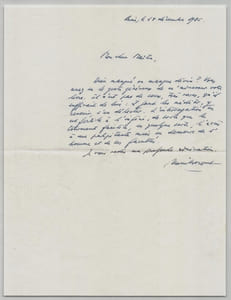 Alain Bosquet - Lettre autographe signée à Thierry Maulnier - Dieu Masqué - 1985