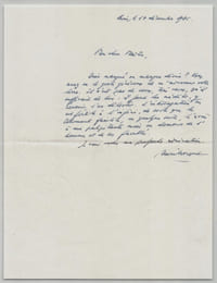 Alain Bosquet - Lettre autographe signée à Thierry Maulnier - Dieu Masqué - 1985
