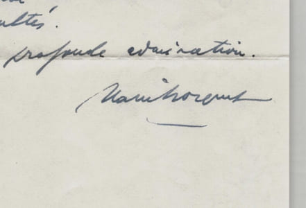 Alain Bosquet - Lettre autographe signée à Thierry Maulnier - Dieu Masqué - 1985