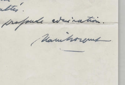 Alain Bosquet - Lettre autographe signée à Thierry Maulnier - Dieu Masqué - 1985