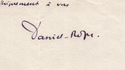 Daniel-Rops - Lettre autographe signée à Maulnier - « Démocratie et Liberté »