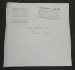 Boris VIAN - Photographie 20,9 x 20 cm, par H&eacute;l&egrave;ne ROGER-VIOLLET. H&eacute;l&egrave;ne ROGER-VIOLLET