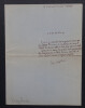 Ren&eacute; BOYLESVE, Ecrivain - LETTRE AUTOGRAPHE SIGN&Eacute;E, 1899. Ren&eacute; BOYLESVE
