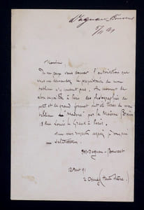 Pascal DAGNAN-BOUVERET - LETTRE AUTOGRAPHE SIGNÉE, 1891
