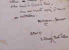 Pascal DAGNAN-BOUVERET - LETTRE AUTOGRAPHE SIGN&Eacute;E, 1891. Pascal DAGNAN-BOUVERET