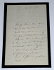 LETTRE AUTOGRAPHE SIGN&Eacute;E. DE VIGNERAL Christian (comte)