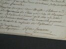 Lefebvre de Caumartin - Lettre autographe sign&eacute;e au Ministre des Finances 1796. Antoine-Louis Lefebvre de Caumartin