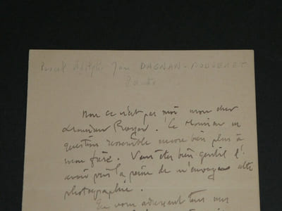 Pascal Dagnan Bouveret Peintre- LETTRE AUTOGRAPHE SIGNÉE à M Royer, Ormoy, 1893