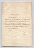 Alexandre Vinet Lettre autographe sign&eacute;e Ministre Colomb Le Ch&acirc;telard Vevey 1840. Alexandre Vinet