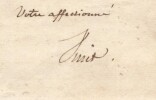 Alexandre Vinet Lettre autographe sign&eacute;e Ministre Colomb Le Ch&acirc;telard Vevey 1840. Alexandre Vinet