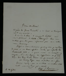 Abbé Félix Coquereau - Lettre autographe signée - 1848