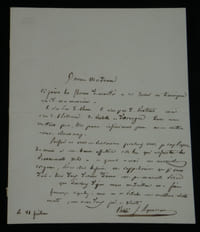 Abbé Félix Coquereau - Lettre autographe signée - 1848
