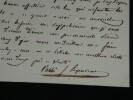 Abb&eacute; F&eacute;lix Coquereau - Lettre autographe sign&eacute;e - 1848. Abb&eacute; F&eacute;lix Coquereau