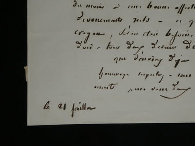 Abbé Félix Coquereau - Lettre autographe signée - 1848