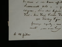Abbé Félix Coquereau - Lettre autographe signée - 1848