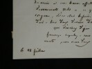 Abb&eacute; F&eacute;lix Coquereau - Lettre autographe sign&eacute;e - 1848. Abb&eacute; F&eacute;lix Coquereau