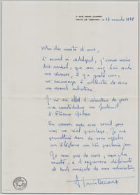 Alain Decaux - Lettre autographe signée - 1978
