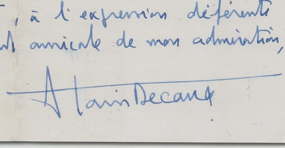 Alain Decaux - Lettre autographe signée - 1978