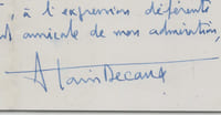 Alain Decaux - Lettre autographe signée - 1978