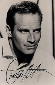 Charlton HESTON, acteur - PHOTOGRAPHIE SIGNÉE à la main Autographe 25 x 20 cm