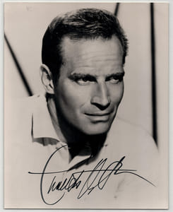 Charlton HESTON, acteur - PHOTOGRAPHIE SIGNÉE à la main Autographe 25 x 20 cm