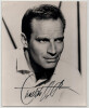 Charlton HESTON, acteur - PHOTOGRAPHIE SIGN&Eacute;E &agrave; la main Autographe 25 x 20 cm. Charlton HESTON
