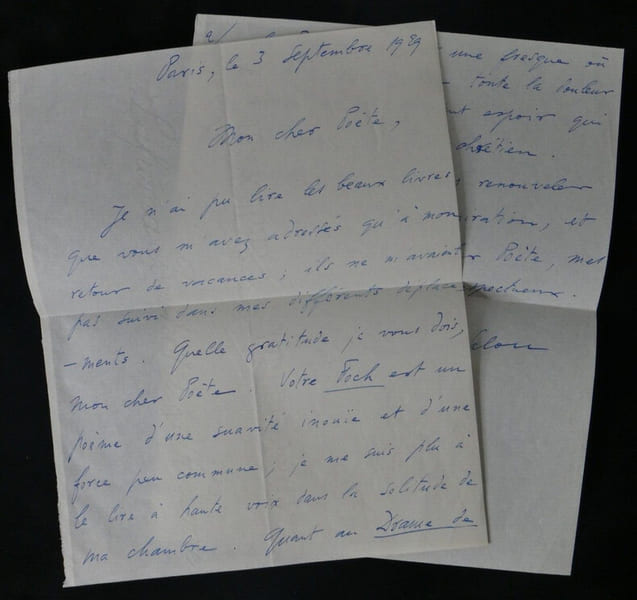 Louis SALOU - Lettre autographe sign&eacute;e &agrave; Armand GODOY, "votre Foch", 1929. Louis SALOU