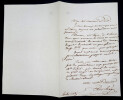 Etienne Arago, Homme Politique - LETTRE AUTOGRAPHE SIGN&Eacute;E. Etienne Arago