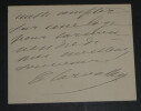 Caroline Miolan-Carvalho , Cantatrice - CARTE LETTRE AUTOGRAPHE SIGN&Eacute;E 2 pages. Caroline Miolan-Carvalho