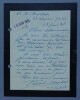 Paul CHABAS - Lettre autographe sign&eacute;e de deuil, 13 juin 1931. Paul CHABAS