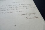Charles BLANC - LETTRE AUTOGRAPHE SIGN&Eacute;E, HISTOIRE DE L'ART 1873. Charles Blanc