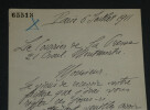 Victor GAUTRON du COUDRAY, Homme de lettre - LETTRE AUTOGRAPHE SIGN&Eacute;E, 1911. Victor GAUTRON du COUDRAY