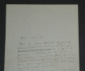 Victorien Sardou - Lettre autographe sign&eacute;e - Bapt&egrave;me - 1877. Victorien Sardou