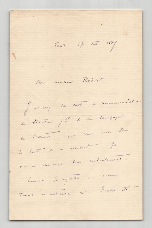Henri Didon - Lettre autographe sign&eacute;e &agrave; Monsieur Rodier - 1881. Henri Didon