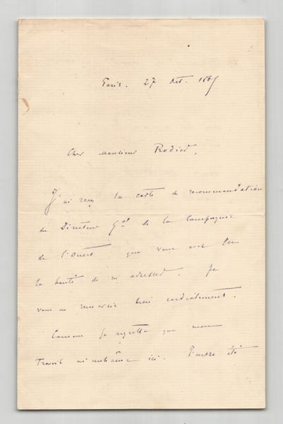 Henri Didon - Lettre autographe sign&eacute;e &agrave; Monsieur Rodier - 1881. Henri Didon