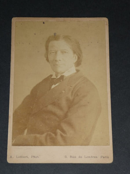 Victorien SARDOU - Photographie Format cabinet 14 x 10 cm par A. LIERBERT. Victorien SARDOU