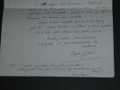 Paul d'Ivoi Romancier- LETTRE AUTOGRAPHE SIGN&Eacute;E &Agrave; M Crespelle pour une plaquette. Paul d'Ivoi