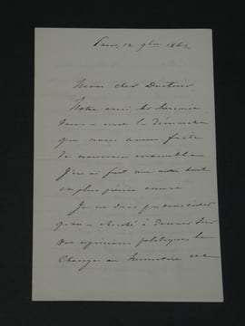 Achille Fould - Lettre autographe signée "Gouvernement de Juillet" - 1862 4pages. Achille Fould