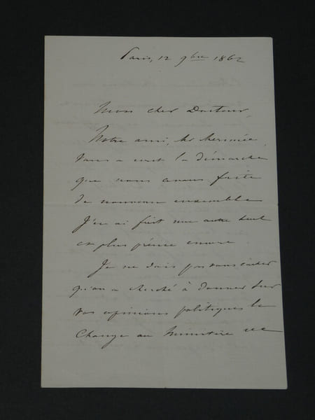 Achille Fould - Lettre autographe sign&eacute;e "Gouvernement de Juillet" - 1862 4pages. Achille Fould