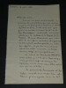 Th&eacute;o Varlet - Po&egrave;te - LETTRE AUTOGRAPHE SIGN&Eacute;E &Agrave; Armand GODOY - 1929. Th&eacute;o Varlet