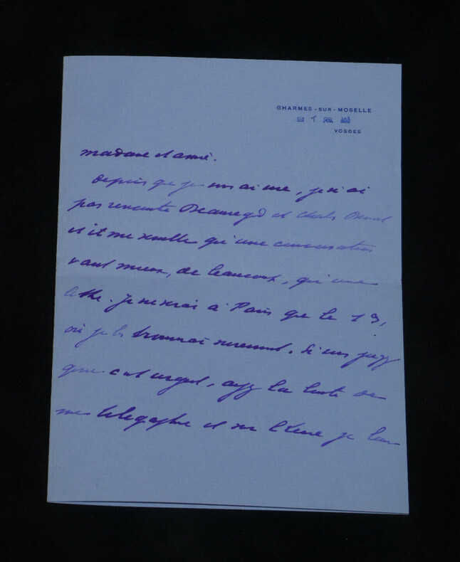 Maurice Barr&egrave;s - LETTRE AUTOGRAPHE SIGN&Eacute;E &Agrave; UNE AMIE. Maurice Barr&egrave;s