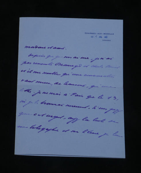 Maurice Barr&egrave;s - LETTRE AUTOGRAPHE SIGN&Eacute;E &Agrave; UNE AMIE. Maurice Barr&egrave;s