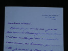 Maurice Barr&egrave;s - LETTRE AUTOGRAPHE SIGN&Eacute;E &Agrave; UNE AMIE. Maurice Barr&egrave;s