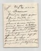 Georges Clairin - Lettre autographe sign&eacute;e - "Apporter mon offrandre" - 1915. Georges Clairin