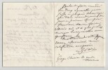 Georges Clairin - Lettre autographe sign&eacute;e - "Apporter mon offrandre" - 1915. Georges Clairin