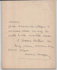 Maurice MAGRE Lettre autographe sign&eacute;e sur japon imp&eacute;rial 1 page. Maurice MAGRE