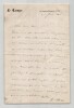 Edmond Sch&eacute;rer - Lettre autographe sign&eacute;e Prise de Paris Semaine Sanglante 1871. Edmond Sch&eacute;rer