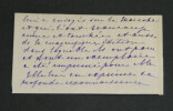 La Mar&eacute;chale Foch - Carte de visite autographe &agrave; Armand Godoy, "&eacute;mue et touch&eacute;e". La Mar&eacute;chale FOCH