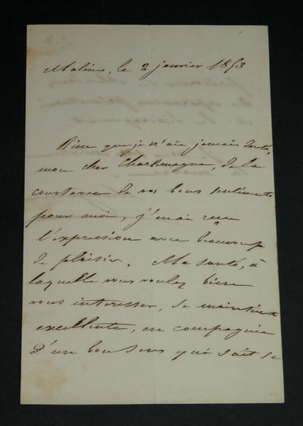 G&eacute;n&eacute;ral Nicolas CHANGARNIER - LETTRE AUTOGRAPHE SIGN&Eacute;E &Agrave; "Charlemagne" - 1853. Nicolas CHANGARNIER